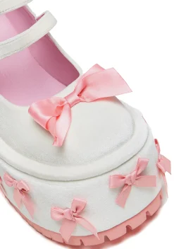 Koi Footwear Sandals|Mary Janes*A Courtship of Bows Platform Mary Janes - Cream