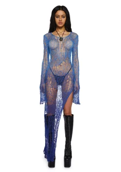 Current Mood Tops*A Lifetime With You Longline Sweater - Blue