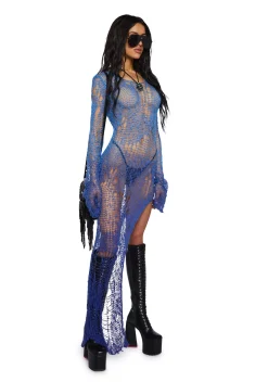 Current Mood Tops*A Lifetime With You Longline Sweater - Blue