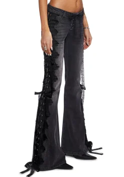 Current Mood Bottoms*Across The Crowd Flare Jeans
