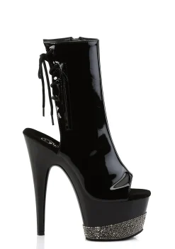 Pleaser Platforms|Heels*ADORE-1018 Handlin' Business Open Toe Platform Booties