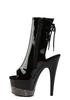 Pleaser Platforms|Heels*ADORE-1018 Handlin' Business Open Toe Platform Booties