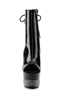Pleaser Platforms|Heels*ADORE-1018 Handlin' Business Open Toe Platform Booties
