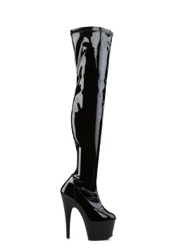 Pleaser Boots|Platforms*ADORE-3000 Midnight Club Strut Thigh High Boots