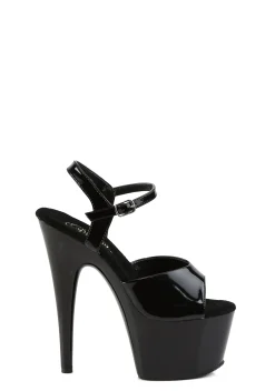 Pleaser Platforms|Heels*ADORE-709 Midnight Kat Stacks Adore Platform Heels