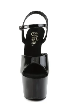 Pleaser Platforms|Heels*ADORE-709 Midnight Kat Stacks Adore Platform Heels