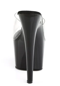 Pleaser Heels|Sandals*Adore-701 Peep Toe Slides - Black