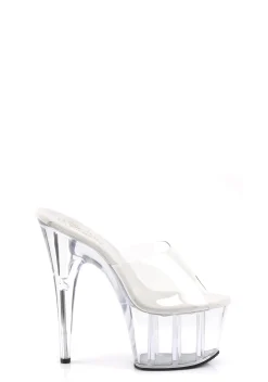 Pleaser Heels|Sandals*Adore-701 Peep Toe Slides - Clear