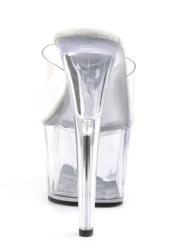 Pleaser Heels|Sandals*Adore-701 Peep Toe Slides - Clear