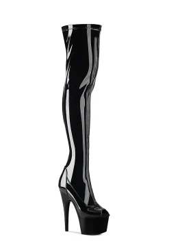 Pleaser Boots*ADORE-3011 Seduction Patent Thigh High Boots