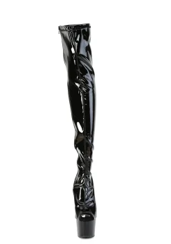 Pleaser Boots*ADORE-3011 Seduction Patent Thigh High Boots