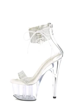 Pleaser Platforms|Heels*Adore-727RS Rhinestone Ankle-Cuff Sandals