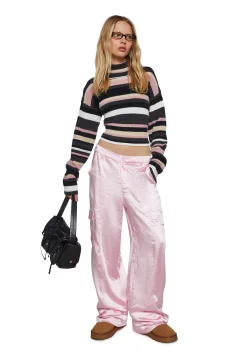 Sugar Thrillz Bottoms|Pants*Affectionate Ways Satin Cargo Pants