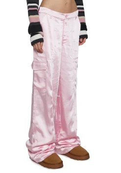 Sugar Thrillz Bottoms|Pants*Affectionate Ways Satin Cargo Pants