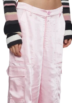 Sugar Thrillz Bottoms|Pants*Affectionate Ways Satin Cargo Pants