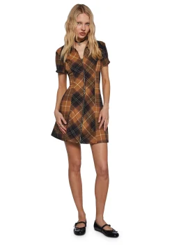 dELiA*s by Dolls Kill Dresses|Mini Dresses*All Hail Me Plaid Mini Dress - Brown