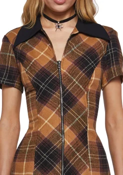 dELiA*s by Dolls Kill Dresses|Mini Dresses*All Hail Me Plaid Mini Dress - Brown