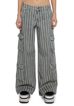 dELiA*s by Dolls Kill Bottoms|Pants*All I Do Striped Cargo Pants