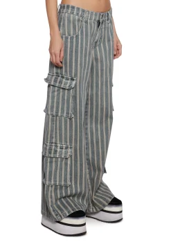 dELiA*s by Dolls Kill Bottoms|Pants*All I Do Striped Cargo Pants