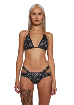 Club Exx Tops*All That Glitters Studded Top