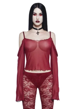 Widow Tops|Plus*Alluring Secret Chiffon Blouse