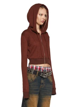 Current Mood Sweatshirts & Hoodies|Tops*Alternate Ending Thermal Zip-Up Hoodie