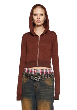 Current Mood Sweatshirts & Hoodies|Tops*Alternate Ending Thermal Zip-Up Hoodie