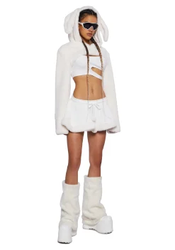 Club Exx Tops*Always Late Plush Shrug