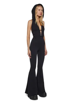 DARKER WAVS Jumpsuits & Rompers*Ambient Hooded Backless Jumpsuit