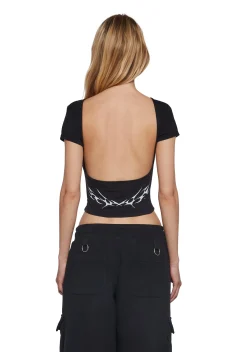 DARKER WAVS Tops*Ambient Low Back Logo Tee
