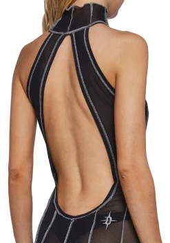 DARKER WAVS Dresses*Ambient Maxi Dress With Contrast Stitching