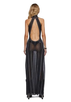 DARKER WAVS Dresses*Ambient Maxi Dress With Contrast Stitching