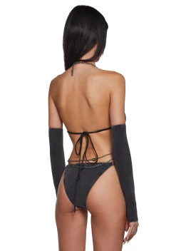 DARKER WAVS Lingerie*Ambient Strappy Chain Lingerie Set