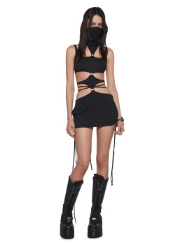DARKER WAVS Dresses*Ambient Strappy Cut Out Dress