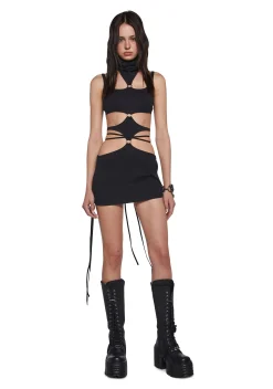 DARKER WAVS Dresses*Ambient Strappy Cut Out Dress