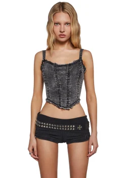 DARKER WAVS Corsets|Tops*Ambient Studded Corset Top