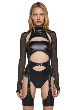 DARKER WAVS Jumpsuits & Rompers*Ambient Vinyl Cargo Romper
