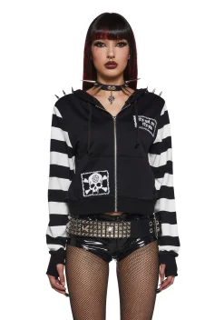 Widow Outerwear|Sweatshirts & Hoodies*Anger Mismanagement Striped Hoodie