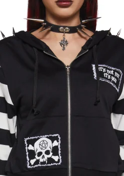 Widow Outerwear|Sweatshirts & Hoodies*Anger Mismanagement Striped Hoodie