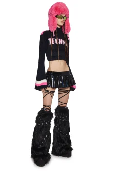Club Exx Tops|Plus*Apres Techno Fuzzy Sweater