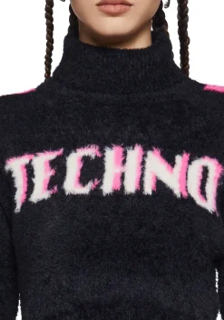 Club Exx Tops|Plus*Apres Techno Fuzzy Sweater