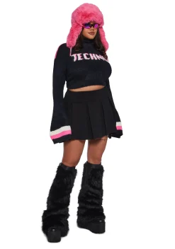 Club Exx Tops|Plus*Apres Techno Fuzzy Sweater