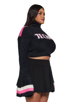 Club Exx Tops|Plus*Apres Techno Fuzzy Sweater
