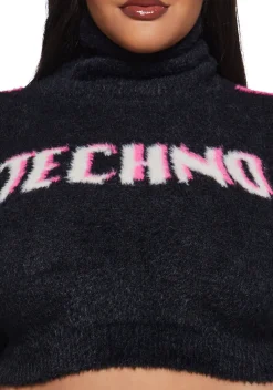 Club Exx Tops|Plus*Apres Techno Fuzzy Sweater