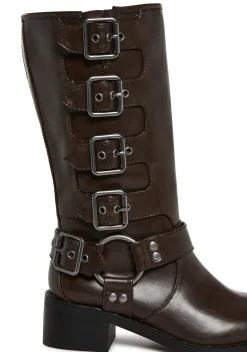 BOY Current Mood Boots|Cowboy Boots*Around The City Moto Boots - Brown