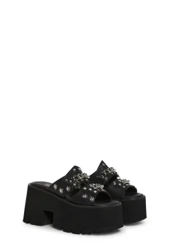 Demonia Sandals*Ashes-08 Platform Slides