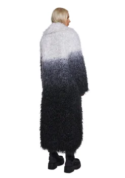 Club Exx Outerwear*Astro Arctic Faux Fur Coat - Gray/White