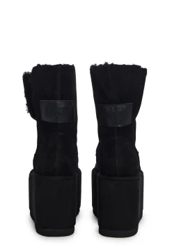 DARKER WAVS Boots|Platforms*Atmosphere Fleece Lined Suede Platform Boots