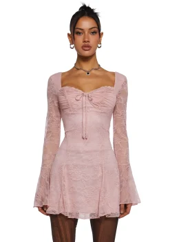 dELiA*s by Dolls Kill Dresses|Mini Dresses*Aura Points Lace Mini Dress - Pink