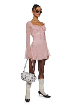 dELiA*s by Dolls Kill Dresses|Mini Dresses*Aura Points Lace Mini Dress - Pink